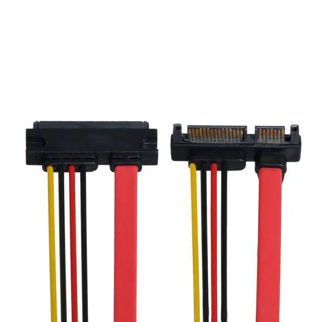 Alt view image 5 of 7 - SATA III 3.0 22Pin SATA Male to Female 90 Degree Down Angled Data Power Extension Cable - 30cm