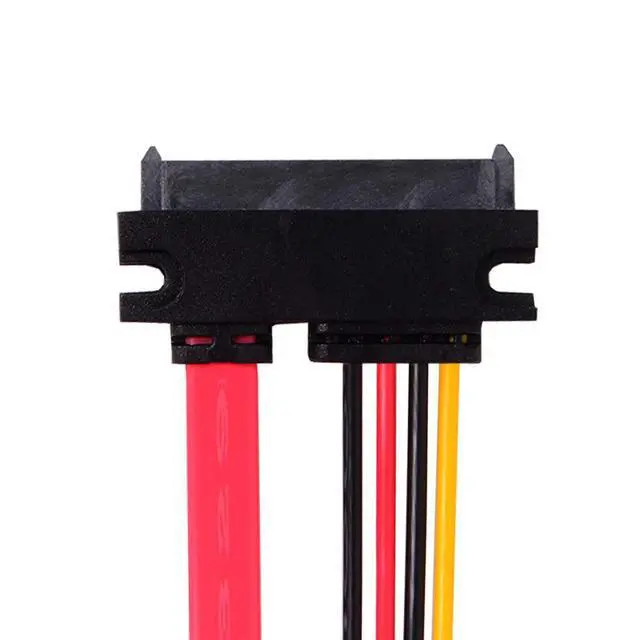 Alt view image 3 of 7 - SATA III 3.0 22Pin Male to Female 90 Degree UP Angled Data Power Extension Cable - 30cm
