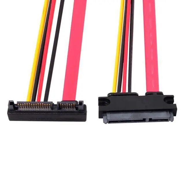 Alt view image 5 of 7 - SATA III 3.0 22Pin Male to Female 90 Degree UP Angled Data Power Extension Cable - 30cm
