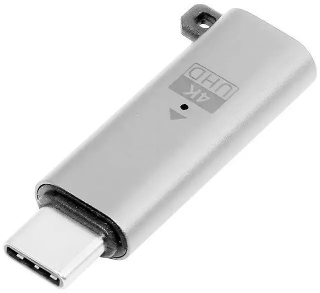 Main image of USB C Virtual Display Adapter USB Type C Monitor Dummy Plug Headless Ghost Display Emulator Support EDID 3840x2160 4K@60hz with Indicator Light Compatible with Thunderbolt 3/4 Silver