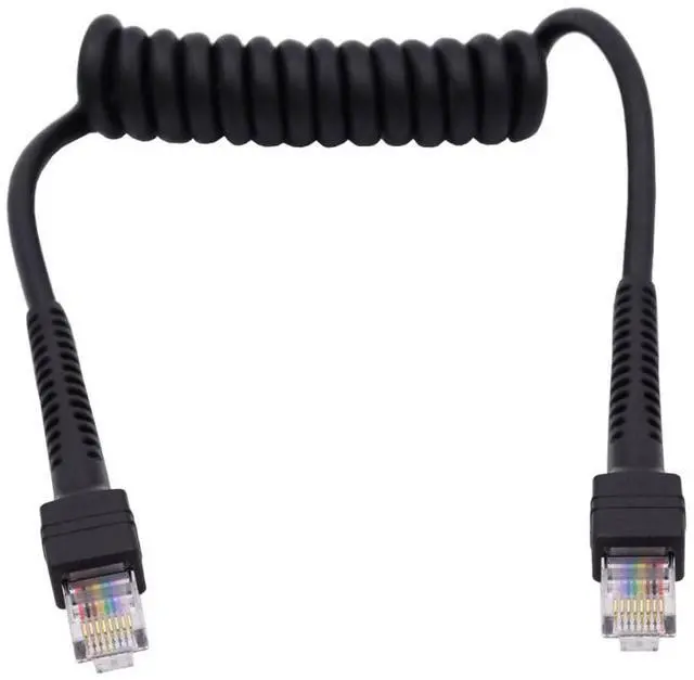 Main image of RJ45 Stretch Coiled Cable Cat6 8P8C UTP LAN Ethernet Network Patch Extension Cable 3.28FT/1.0M