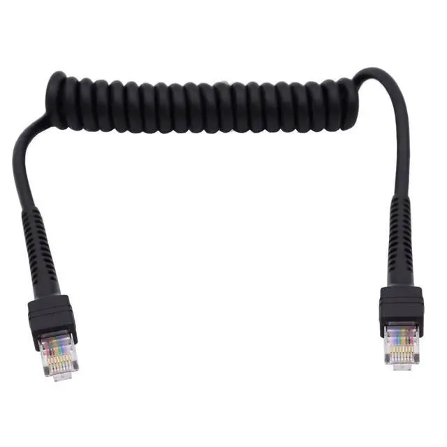 Main image of RJ45 Stretch Coiled Cable Cat6 8P8C UTP LAN Ethernet Network Patch Extension Cable 6.56FT/2.0M