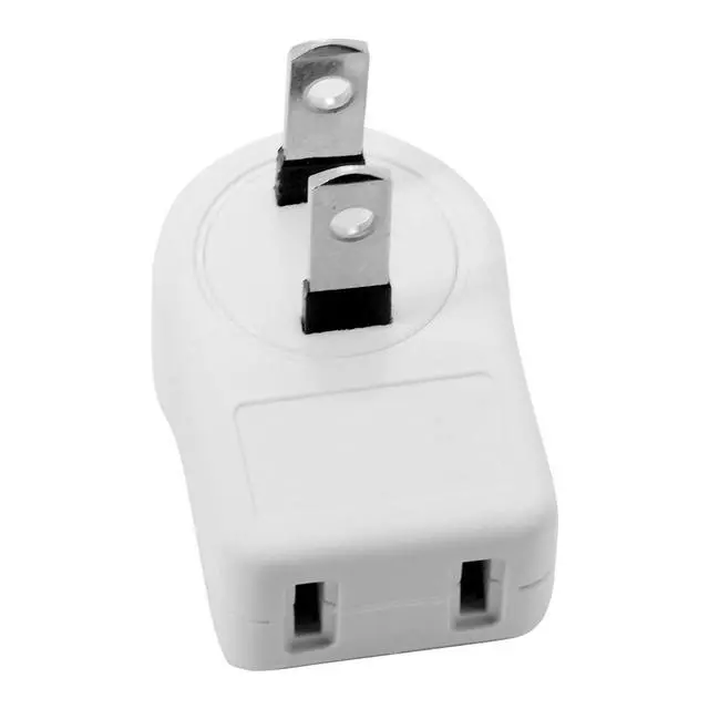 Alt view image 2 of 7 - NEMA Type A 1-15P USA Outlet Saver Extension Adapter 2-Prong 2 Outlets 90 Degree Left Right Angled