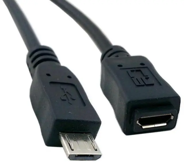 Alt view image 5 of 5 - Micro USB 2.0 Extension Cable,Micro USB 5Pin Male to Female Data Charging Extension Cable for Dash Cam/GPS/Camera 1.64FT