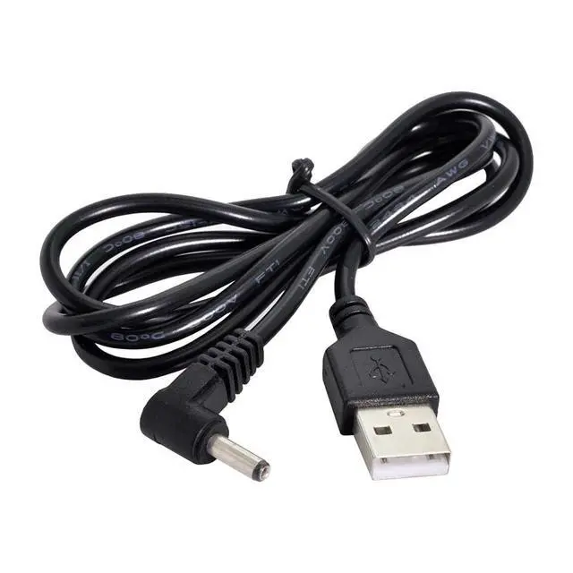 Alt view image 2 of 7 - CY USB 2.0 Male to 3.5mm 1.35mm DC Power Plug Barrel 5v Right Angled 90 Degree Cable 100cm