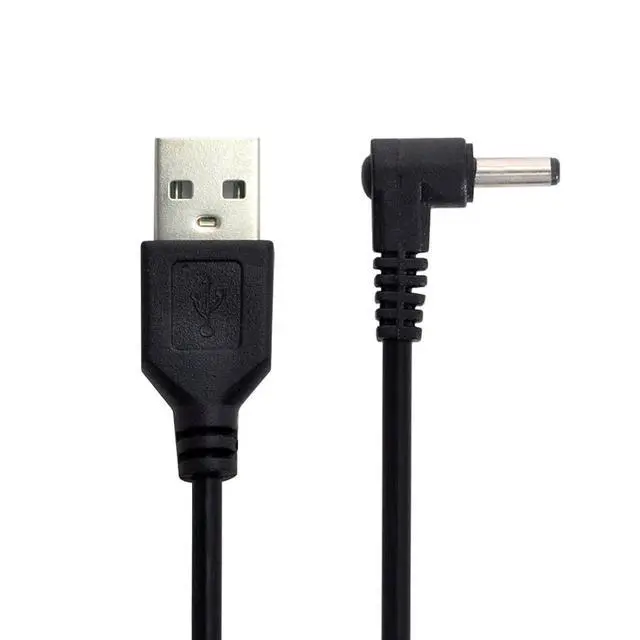 Alt view image 3 of 7 - CY USB 2.0 Male to 3.5mm 1.35mm DC Power Plug Barrel 5v Right Angled 90 Degree Cable 100cm