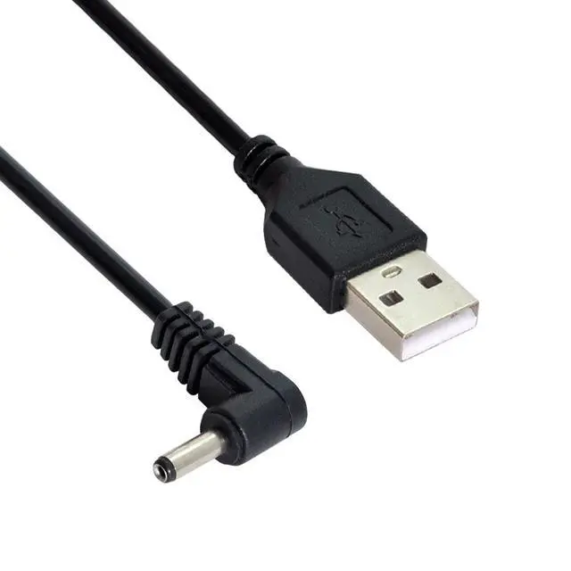 Alt view image 4 of 7 - CY USB 2.0 Male to 3.5mm 1.35mm DC Power Plug Barrel 5v Right Angled 90 Degree Cable 100cm