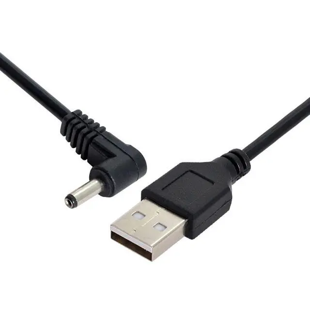 Alt view image 7 of 7 - CY USB 2.0 Male to 3.5mm 1.35mm DC Power Plug Barrel 5v Right Angled 90 Degree Cable 100cm