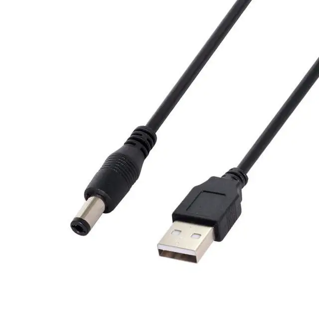 Alt view image 4 of 6 - USB 2.0 Type-A to 5.5x2.5mm DC 5V Power Plug Charge Cable 1.0M