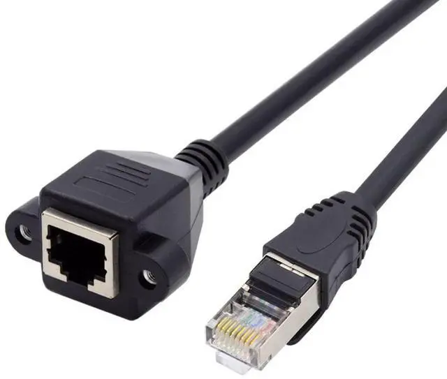 Main image of RJ45 Cable,8P8C FTP STP UTP Cat6 Male to Female LAN Ethernet Network Extension Cable with Panel Mount Holes
