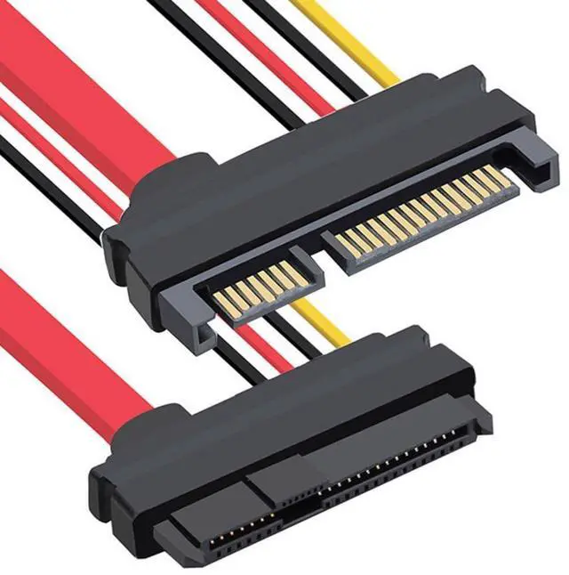 Main image of SAS to SATA Cable,SFF-8482 SAS 29Pin to SATA 22Pin Hard Disk Drive Raid Extension Cable
