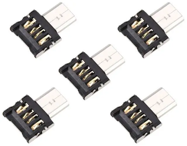 Main image of 5 Pack Micro USB OTG Adapter Micro USB Male to USB 2.0 Female Ultra Mini Size Connector Adapter