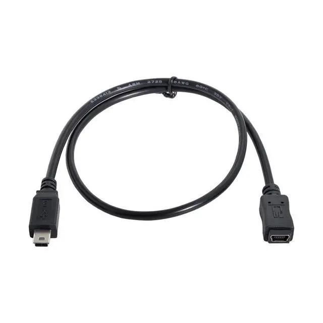 Alt view image 7 of 7 - Mini USB Extension Cable USB 2.0 Mini USB 5Pin Male to Female Data Power Extension Cable Adapter 1.6ft