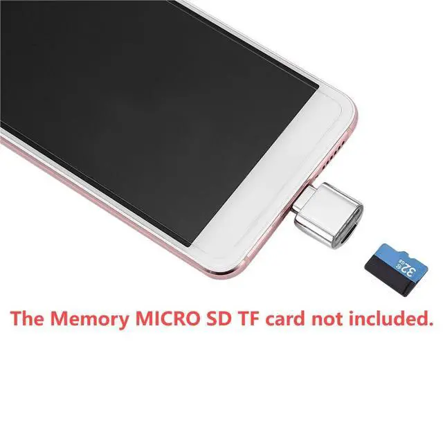Alt view image 4 of 7 - CY 2pcs USB Type C USB-C to Micro SD SDXC TF Card Reader Adapter for Laptop Cell Phone (2pcs/Set)