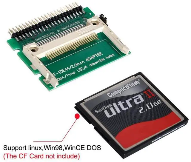 Alt view image 3 of 7 - CF Compact Flash Merory Card to 2.5" 44Pin IDE Hard Disk Drive HDD SSD Adapter for Laptop