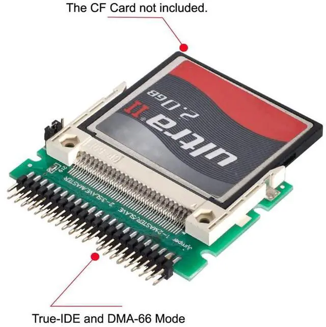 Alt view image 4 of 7 - CF Compact Flash Merory Card to 2.5" 44Pin IDE Hard Disk Drive HDD SSD Adapter for Laptop