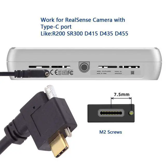 Alt view image 6 of 7 - USB C Extension Cable USB 3.1 Gen 2 10Gbps Male to Female Fast Charging Data Transfer 90 Degree Right Angled Extension Cable 0.3M with Screw Locking