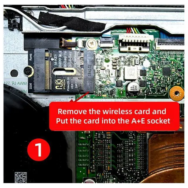 Alt view image 6 of 7 - M.2(A+E Key) 2230MM to NVME M-Key Extension Card Adapter for Motherboard NVME SSD Hard Drive Port Extension 2230/2242/2260/2280MM