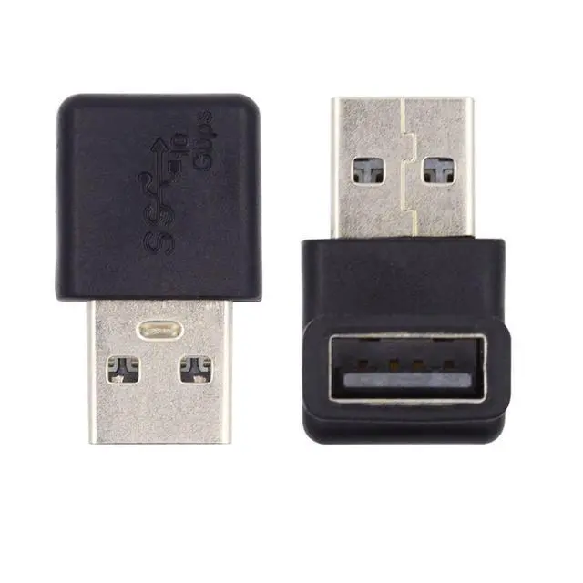 Alt view image 6 of 6 - USB 3.0 Adapter,USB 3.0 Type-A Male to Female 90 Degree Down Angled Connector Adapter