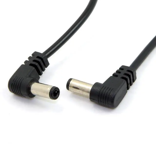 Main image of DC Power 5.5 x 2.1mm / 2.5mm Male to 5.5 2.1/2.5mm Male Plug Cable Right Angled 90 Degree 24AWG 60cm