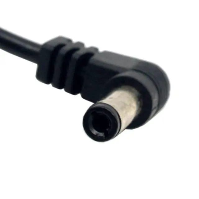 Alt view image 5 of 7 - DC Power 5.5 x 2.1mm / 2.5mm Male to 5.5 2.1/2.5mm Male Plug Cable Right Angled 90 Degree 24AWG 60cm