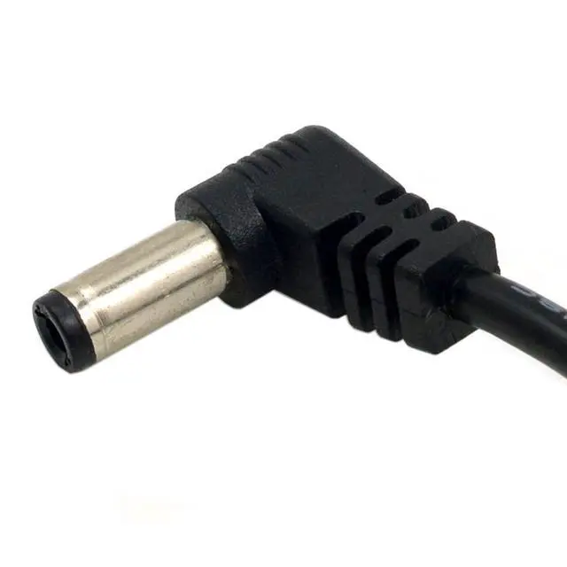 Alt view image 7 of 7 - DC Power 5.5 x 2.1mm / 2.5mm Male to 5.5 2.1/2.5mm Male Plug Cable Right Angled 90 Degree 24AWG 60cm