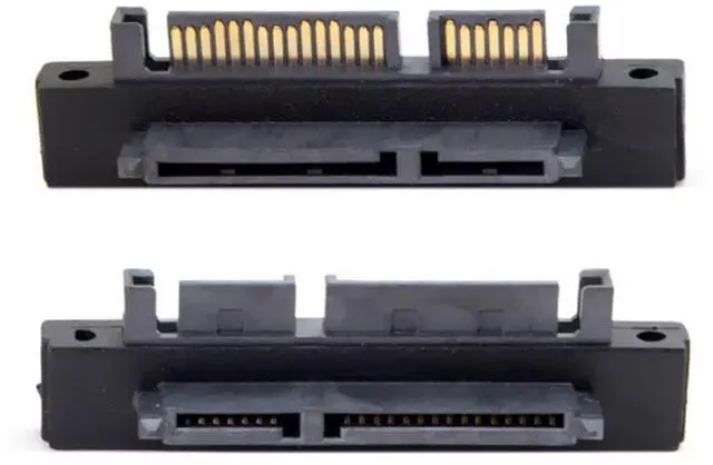 Main image of 2 Pack SATA Male to SATA Female 90 Degree Angled Gender Changer Connector Adapter for 2.5/3.5" Hard Disk Drive