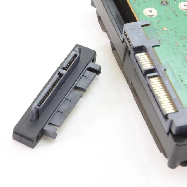 Alt view image 7 of 7 - 2 Pack SATA Male to SATA Female 90 Degree Angled Gender Changer Connector Adapter for 2.5/3.5" Hard Disk Drive