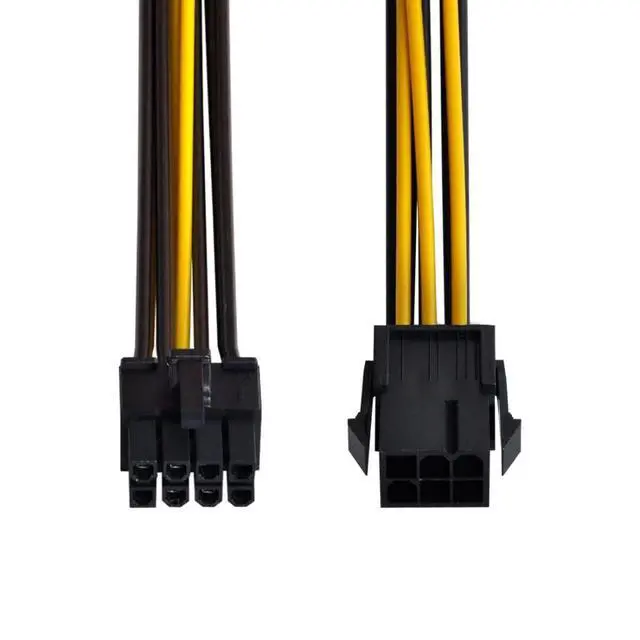 Alt view image 3 of 6 - PCI-E PCI Express 6Pin to 8Pin Video Card Extension Power Cable for Graphics Adapter