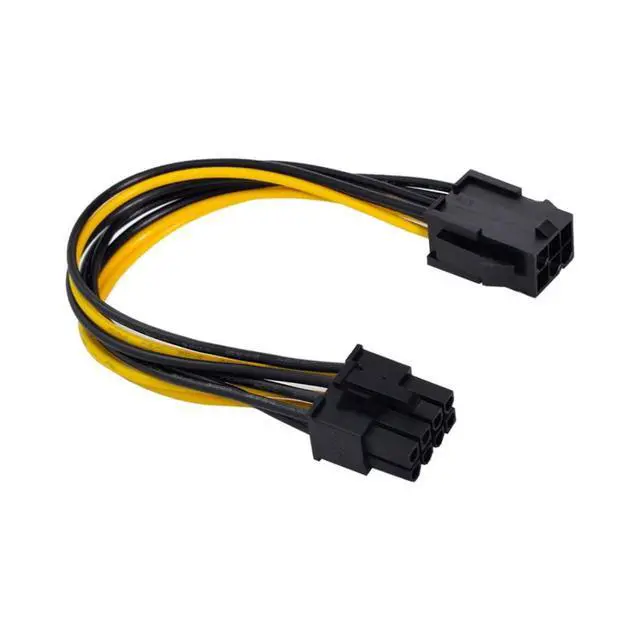Alt view image 5 of 6 - PCI-E PCI Express 6Pin to 8Pin Video Card Extension Power Cable for Graphics Adapter