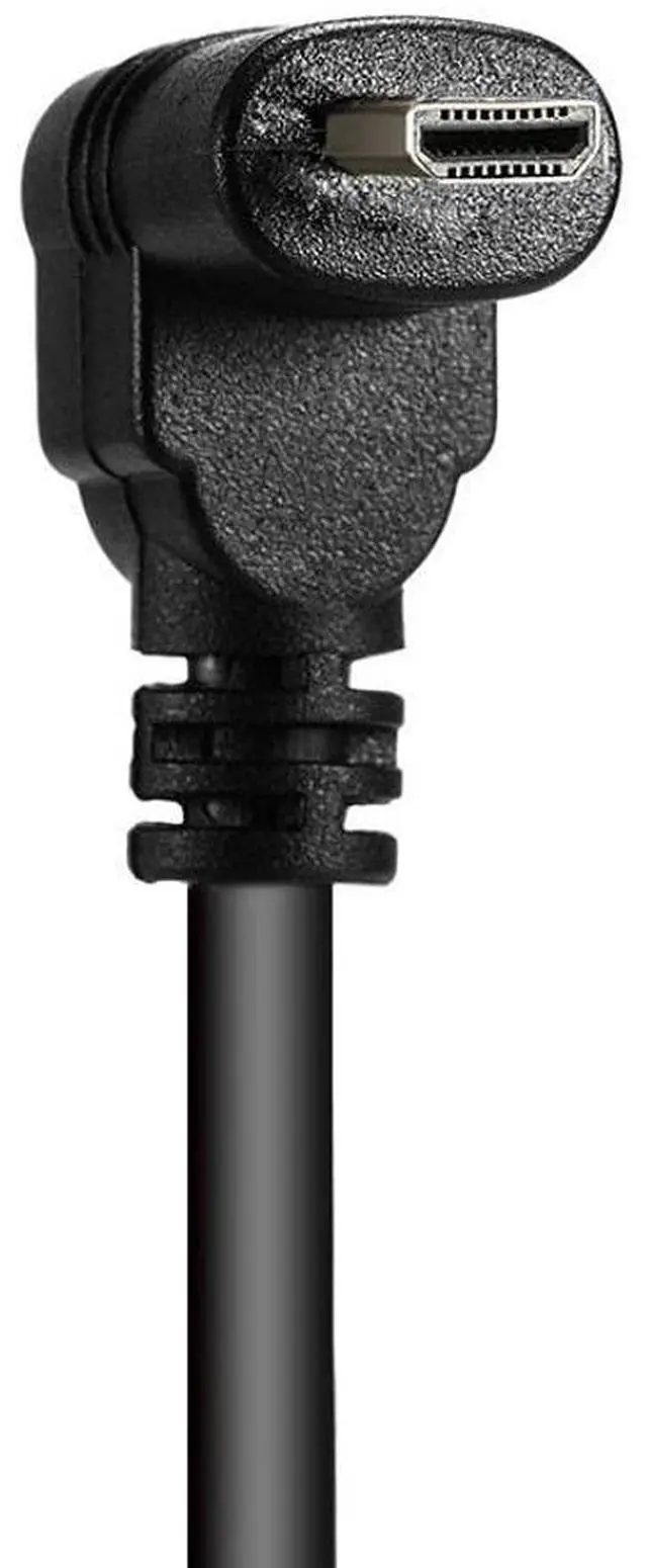 Alt view image 3 of 6 - CY HDMI Male to Micro HDMI Male Down Angled 90 Degree HDTV Cable for Cell Phone & Tablet & Camera 50cm