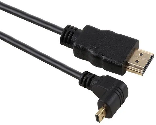 Alt view image 4 of 6 - CY HDMI Male to Micro HDMI Male Down Angled 90 Degree HDTV Cable for Cell Phone & Tablet & Camera 50cm