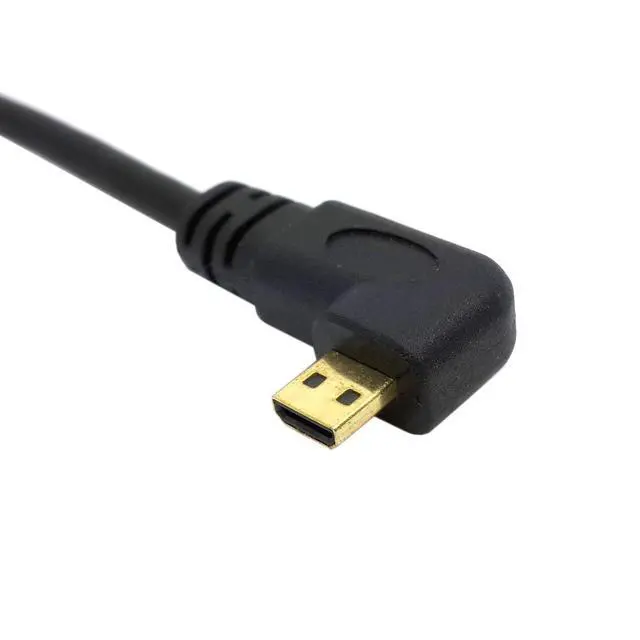 Alt view image 4 of 6 - CY Right Angled 90 Degree Micro HDMI to HDMI Male HDTV Cable 150cm for Cell Phone & Tablet