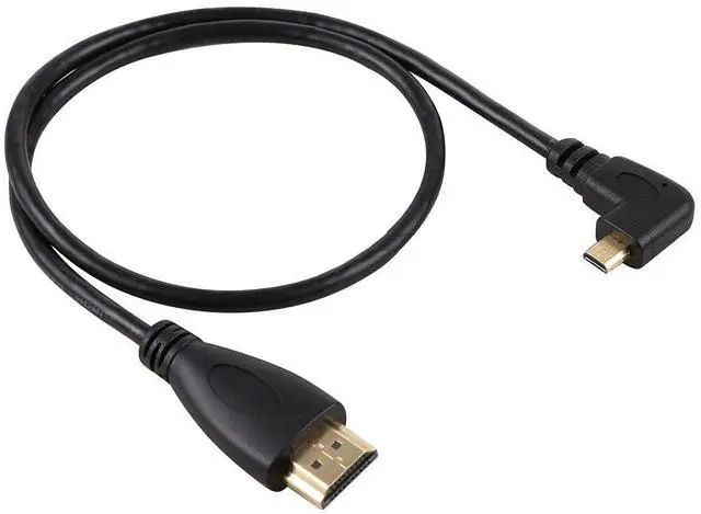 Alt view image 6 of 7 - CY HDMI Male to Micro HDMI Male Left Angled 90 Degree HDTV Cable for Cell Phone & Tablet & Camera