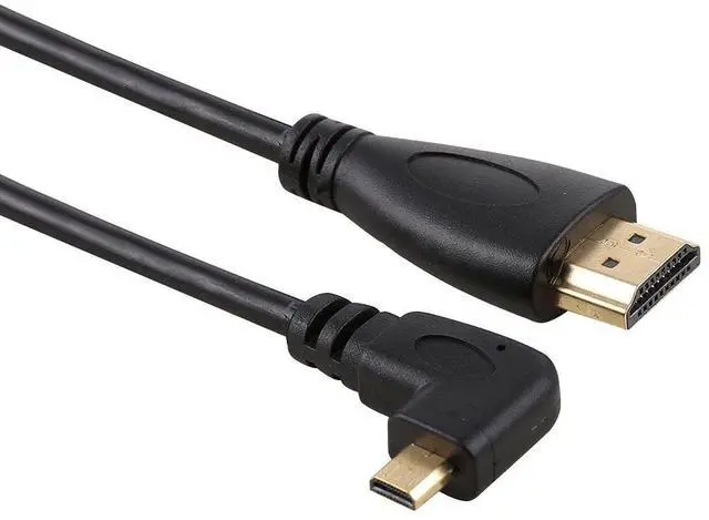 Alt view image 7 of 7 - CY HDMI Male to Micro HDMI Male Left Angled 90 Degree HDTV Cable for Cell Phone & Tablet & Camera