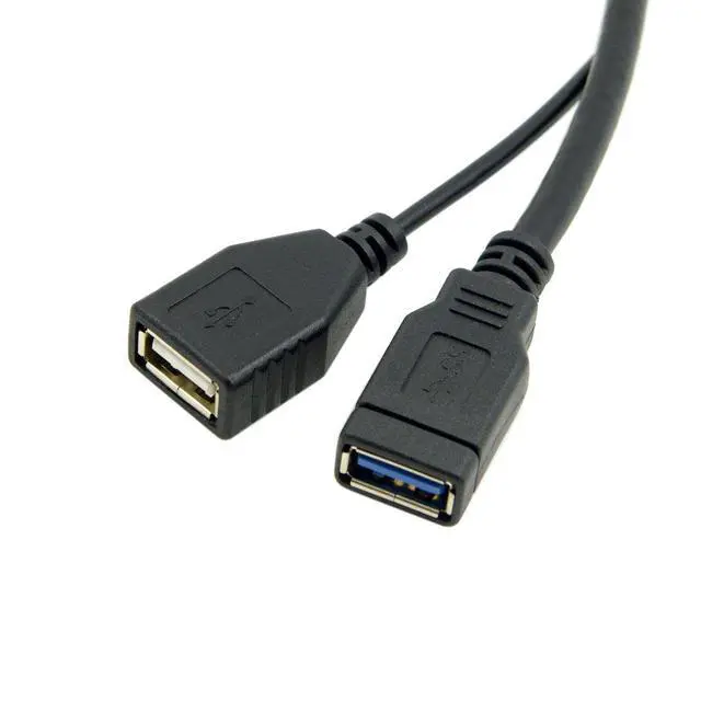 Alt view image 4 of 7 - USB 3.0 Splitter Y Cable USB 1 Male to 2 Female Extra Power Data Extension Cable for 2.5" Mobile Hard Disk