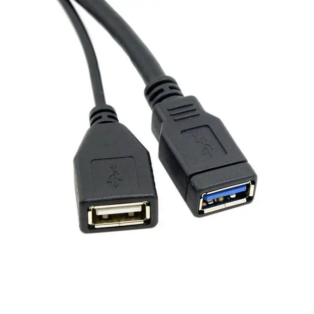 Alt view image 5 of 7 - USB 3.0 Splitter Y Cable USB 1 Male to 2 Female Extra Power Data Extension Cable for 2.5" Mobile Hard Disk