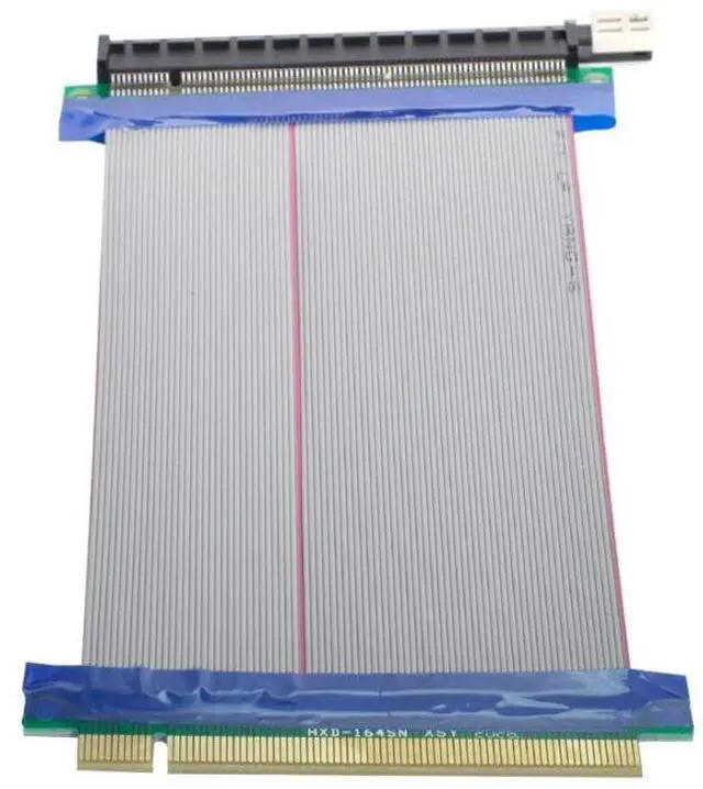 Main image of PCI-E Express 16X to 16x Male to Female Riser Extender Card Ribbon Cable 20cm