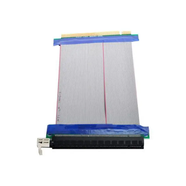 Alt view image 2 of 6 - PCI-E Express 16X to 16x Male to Female Riser Extender Card Ribbon Cable 20cm