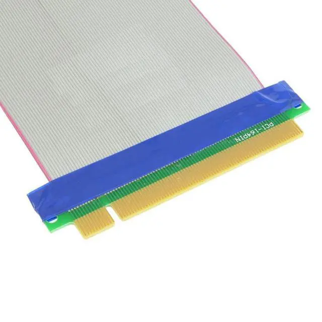 Alt view image 4 of 6 - PCI-E Express 16X to 16x Male to Female Riser Extender Card Ribbon Cable 20cm