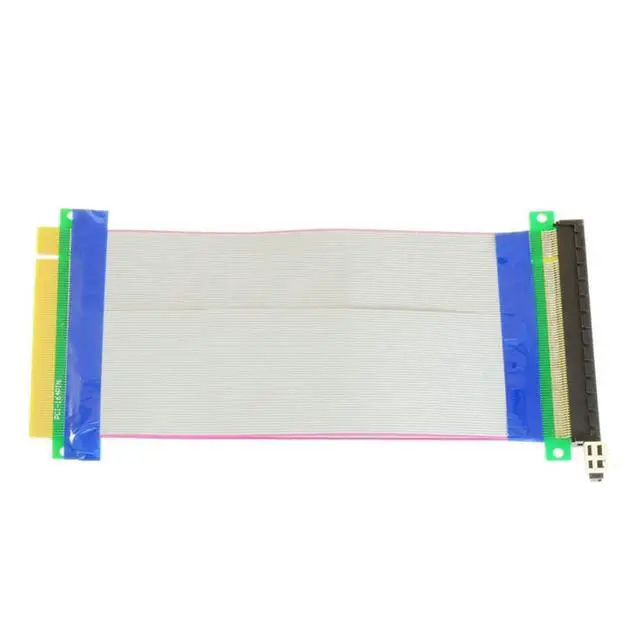 Alt view image 6 of 6 - PCI-E Express 16X to 16x Male to Female Riser Extender Card Ribbon Cable 20cm
