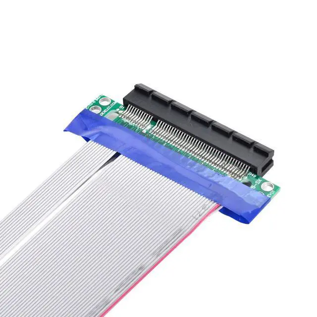 Alt view image 3 of 5 - PCIE Riser Cable PCI-E Express 8X to 8X Male to Female Slot Riser Extender Card Ribbon Flexible Cable 20cm
