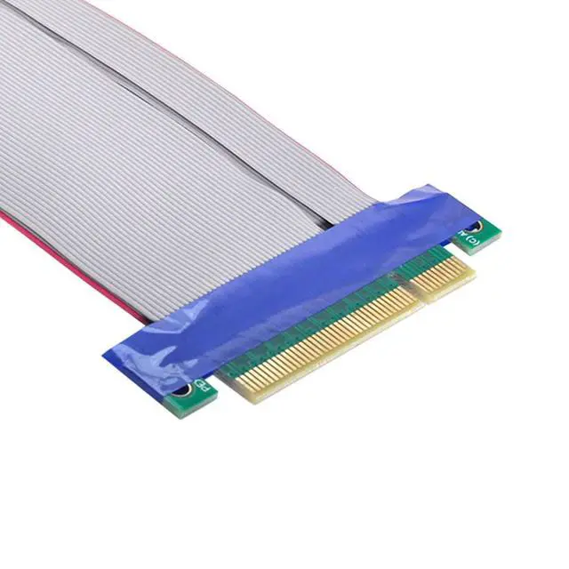 Alt view image 5 of 5 - PCIE Riser Cable PCI-E Express 8X to 8X Male to Female Slot Riser Extender Card Ribbon Flexible Cable 20cm