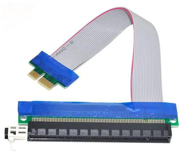 Main image of CY PCI-E Express 1x to 16x Extension Flex Cable Extender Converter Riser Card Adapter 20cm