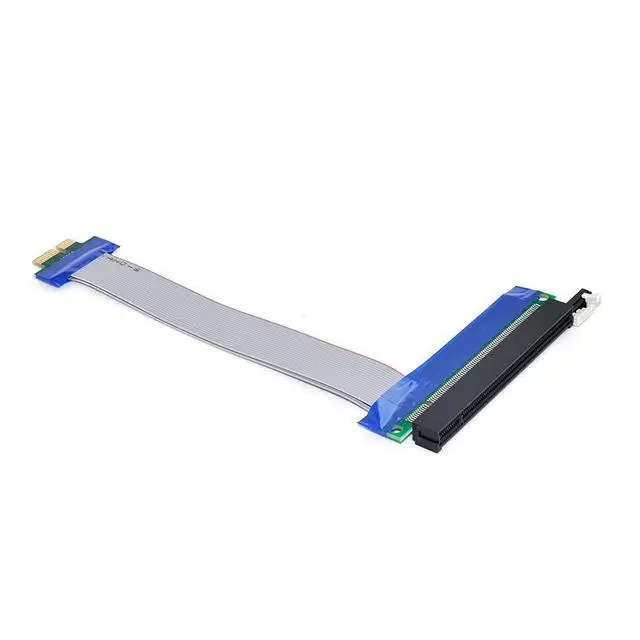 Alt view image 3 of 7 - CY PCI-E Express 1x to 16x Extension Flex Cable Extender Converter Riser Card Adapter 20cm