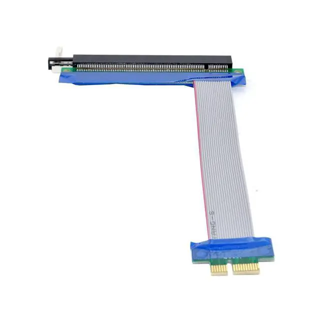 Alt view image 2 of 7 - CY PCI-E Express 1x to 16x Extension Flex Cable Extender Converter Riser Card Adapter 20cm