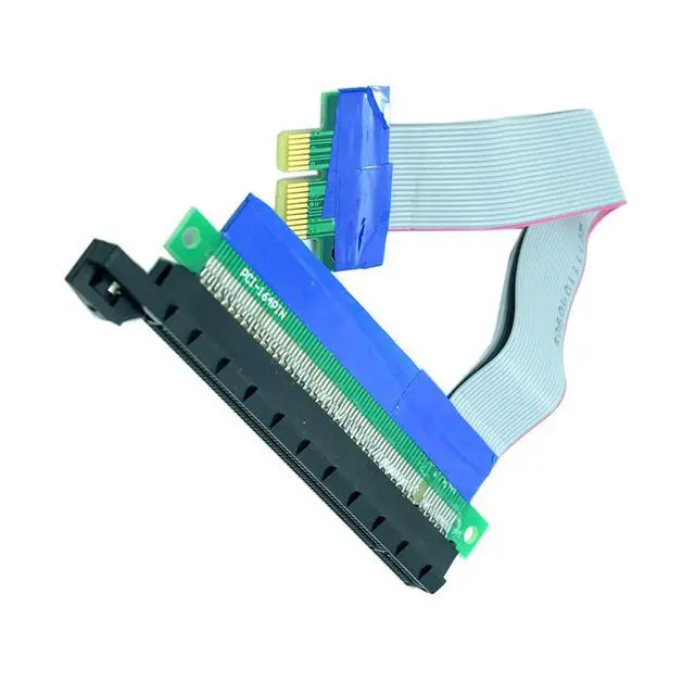 Alt view image 7 of 7 - CY PCI-E Express 1x to 16x Extension Flex Cable Extender Converter Riser Card Adapter 20cm