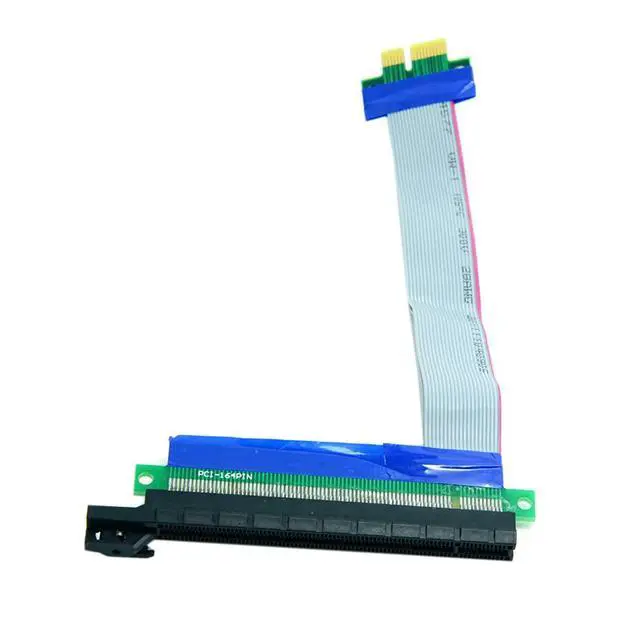 Alt view image 6 of 7 - CY PCI-E Express 1x to 16x Extension Flex Cable Extender Converter Riser Card Adapter 20cm