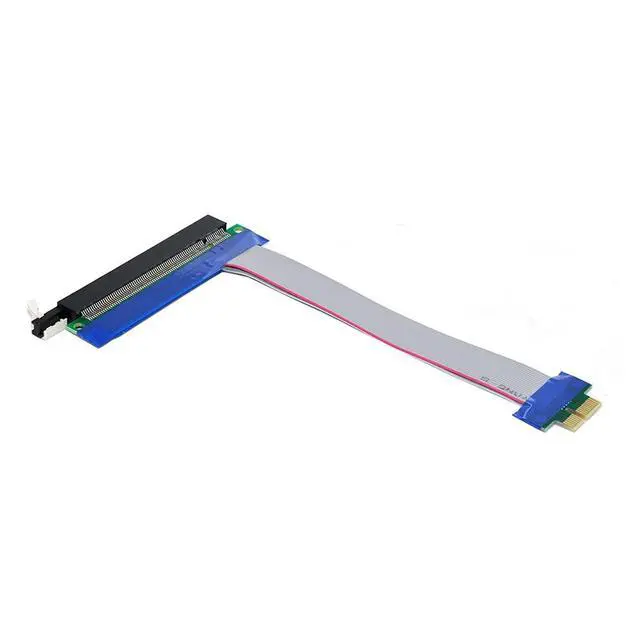 Alt view image 5 of 7 - CY PCI-E Express 1x to 16x Extension Flex Cable Extender Converter Riser Card Adapter 20cm