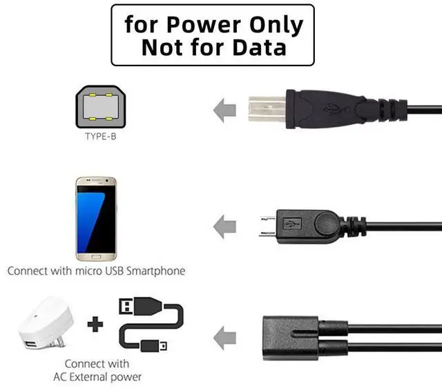 Alt view image 2 of 7 - USB C Splitter Multi Charging Cable,USB C 1 to 2 USB B/Micro USB Charge Extension Cable Supports Charging Two Devices at The Same Time 0.98FT/0.3M